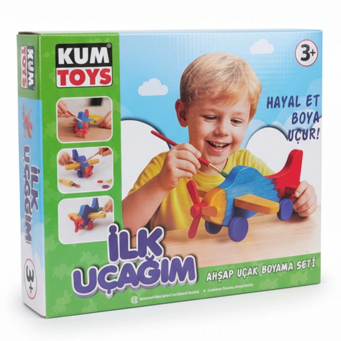 REDKA KM5869 KUMTOYS İLK UÇAĞIM AHŞAP BOYAMA SETİ