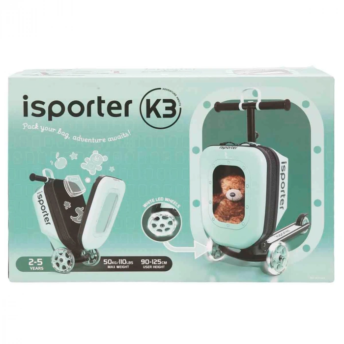 SUN-ZHS-SCOOTER 3TKR.ISPORTER K3 BAGAJLI KATLANABİLİR IŞIKLI MAX.50KG.2R.