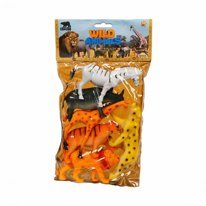 SUNMAN S00000715 FİGÜR VAHŞİ HAYVANLAR BYK.POŞET 6LI KRT (48)