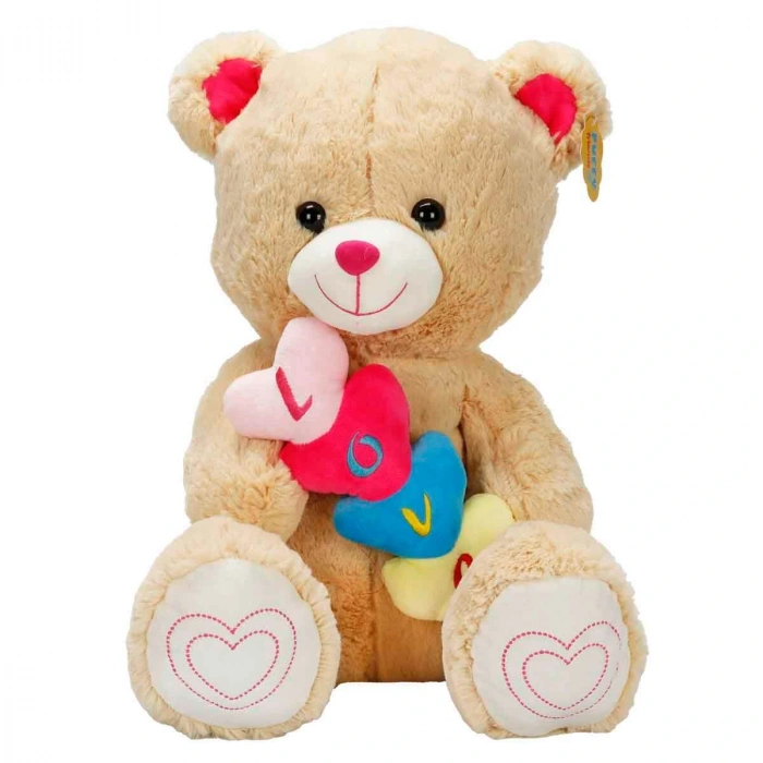 SUNMAN S00001526 PELUŞ AYI OTURAN 4 KALPLİ 48 CM