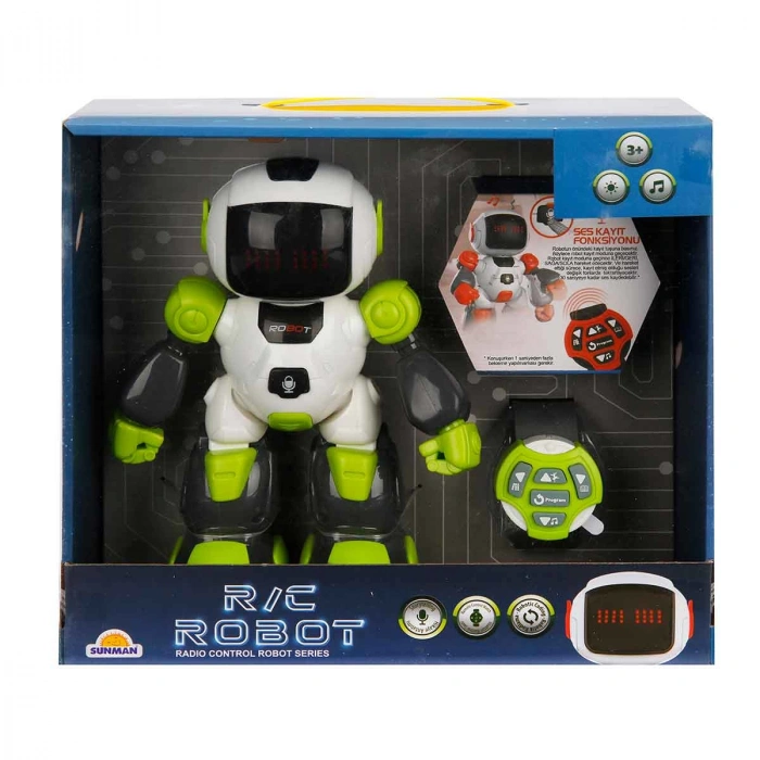 SUNMAN S00002547 SUN-RST-R/C ROBOT KOL SAATLİ F/F 24CM.SES/IŞIK 3R. (50)