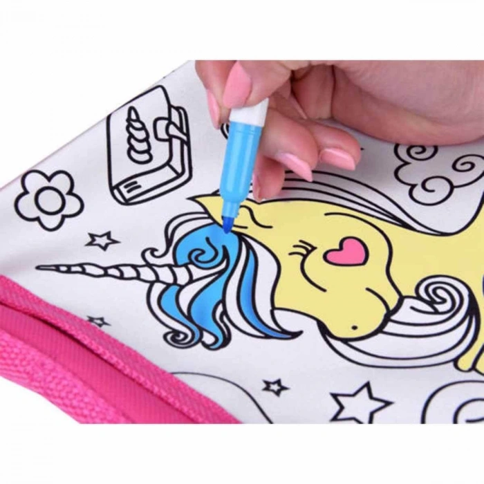 SUNMAN S00003846 SUN-YFN-PRP HOBİ SET ÇANTA BOYAMA UNICORN (60)