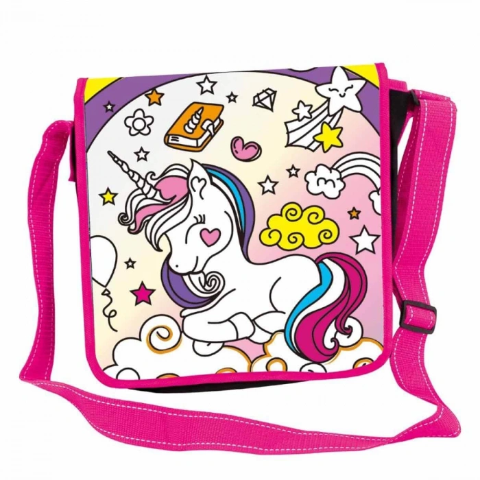 SUNMAN S00003846 SUN-YFN-PRP HOBİ SET ÇANTA BOYAMA UNICORN (60)