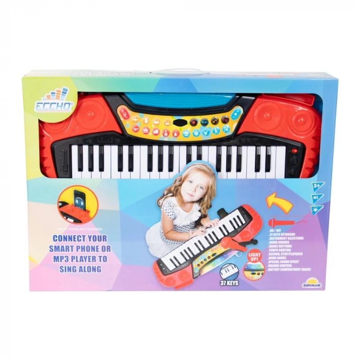 SUNMAN S00004382 SUN-YFN-ECH-ORG 37 TUŞ TABURELİ/MİKROFONLU KRMZ.