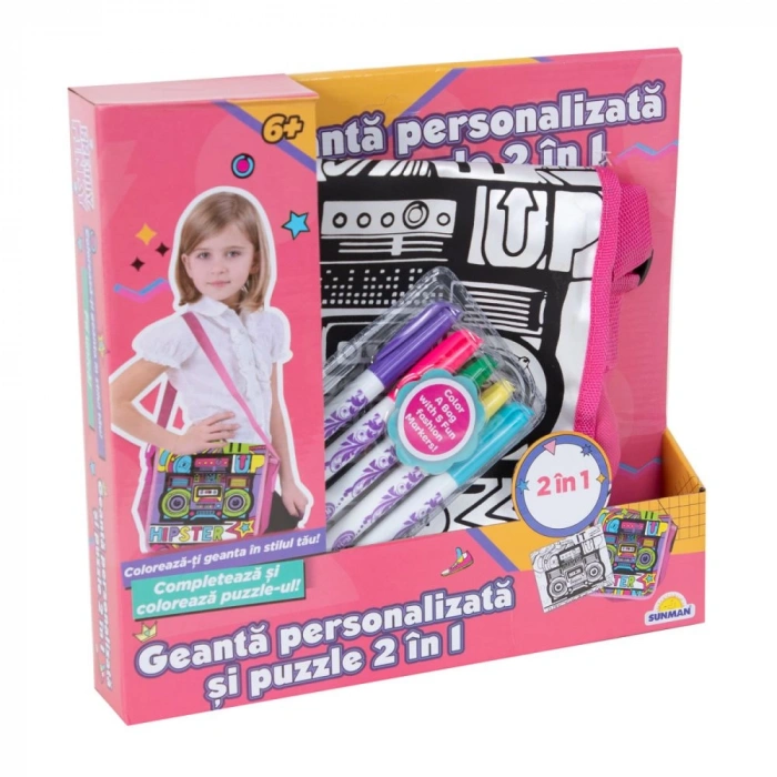 SUNMAN S00004838 SUN-YFN-PRP-HOBİ SET 2IN1 OMUZ ÇANTASI BOYAMA