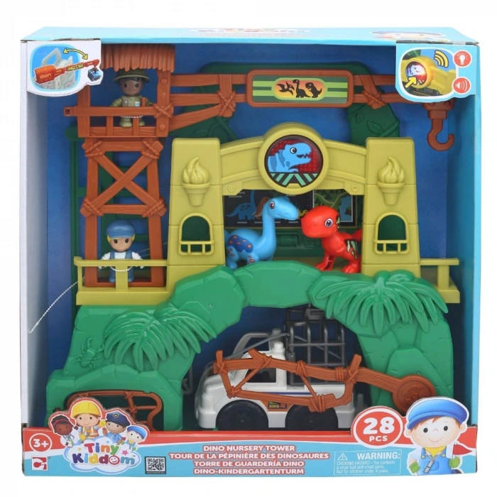 SUNMAN S00033217 SUN-CPM-OYUN SET TINY KIDDOM DİNO KREŞ KULESİ 28PRÇ.SES/IŞIK