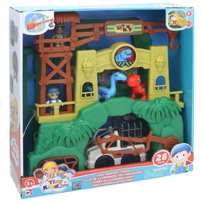 SUNMAN S00033217 SUN-CPM-OYUN SET TINY KIDDOM DİNO KREŞ KULESİ 28PRÇ.SES/IŞIK