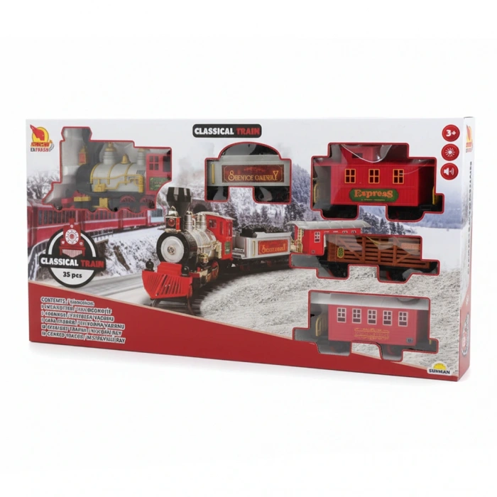 SUNMAN S01001555 SUN-RST-SNC-TREN SET KLASİK 35PRÇ.BYK.SES/IŞIK B/O