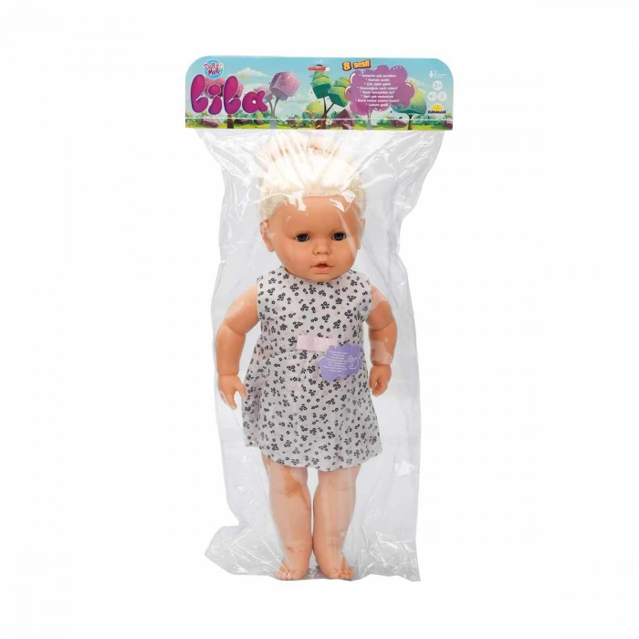 SUNMAN S02060011 LİLA SAÇLI SESLİ BEBEK 60 CM 4A.POŞETLİ