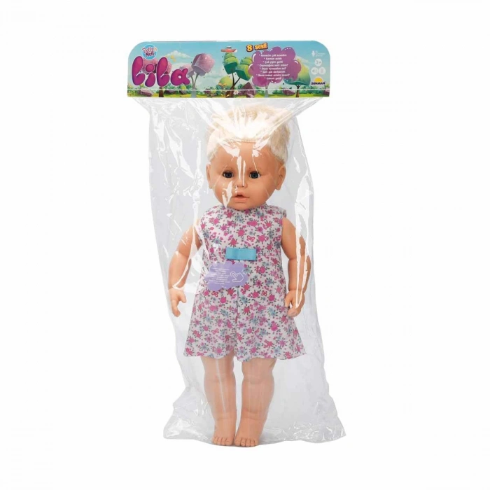SUNMAN S02060011 LİLA SAÇLI SESLİ BEBEK 60 CM 4A.POŞETLİ