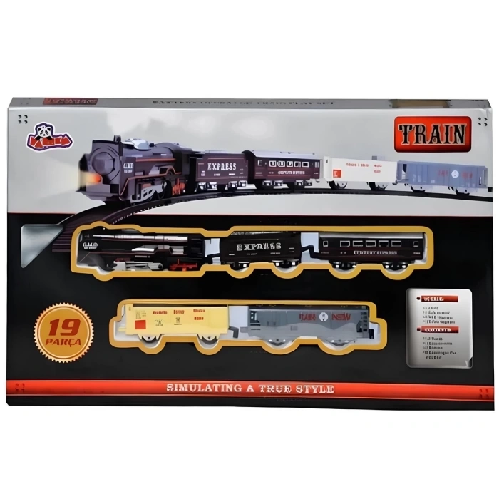 TOYSAN 19026C 19 PARÇA PİLLİ TREN SETİ