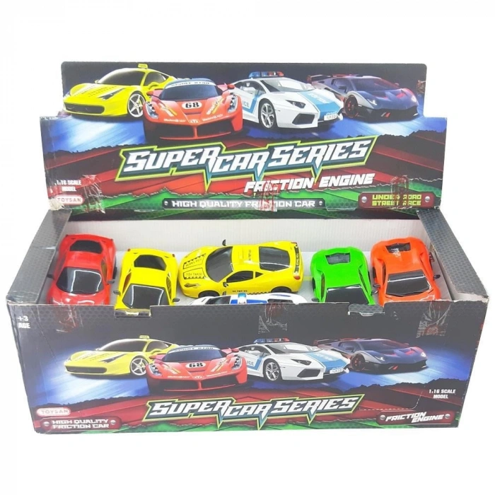 TOYSAN SPR-05 1:12 8 Lİ SÜRTMELİ RACER ARABA STANDI