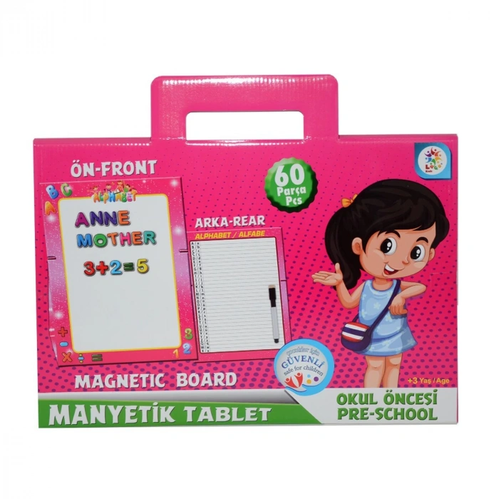 UTKU LC7164 MANYETİK TABLET PEMBE-MAVİ (36)