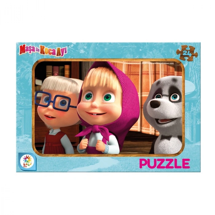 UTKU MS7537 MASHA KOCA AYI 24 PARÇA FRAME PUZZLE