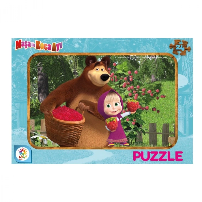 UTKU MS7537 MASHA KOCA AYI 24 PARÇA FRAME PUZZLE