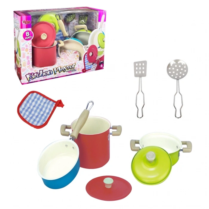 VARDEM ATF-1818-7A 8 PARCA PEMBE EMAYE TENCERE (18)