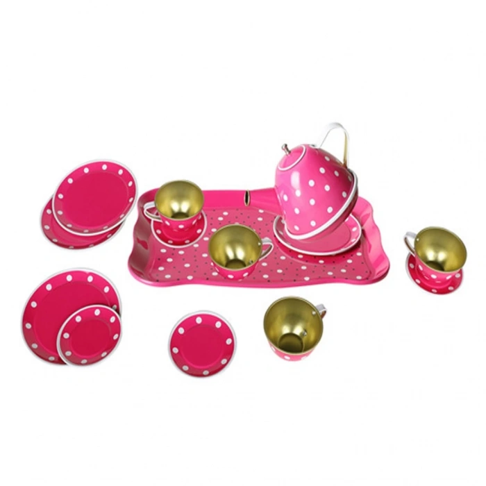 VARDEM ATF-2020B-2020C 14 PARÇA RENKLİ PUANTİYELİ METAL ÇAY SETİ (18)