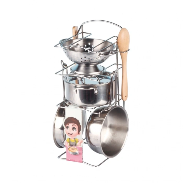 VARDEM ATF-683E 8 PARÇA RAFLI ÇELİK TENCERE TAVA SETİ