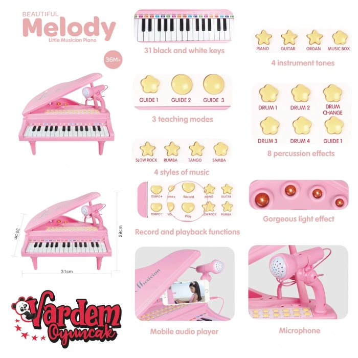 VARDEM BAO-1504B 31 TUŞ MİNİ PİYANO (12)