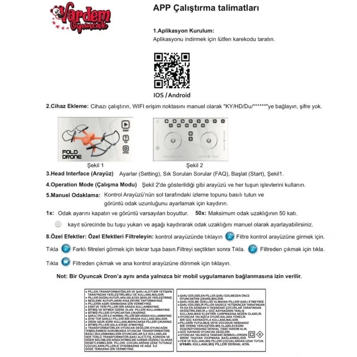 VARDEM DSX-41 (HF) UK FF 2.4G KATLANABILIR KAMERALI (12)
