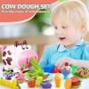 ASYA 4322 PLAYTOYS HAPPY ANIMAL COW DOUGH SET (12)
