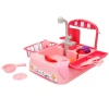 GALTOYS 168A-19A PİLLİ MUTFAK LAVABOSU PEMBE (12)