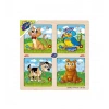 ONYIL ONY-253/254/255/256 AHŞAP EĞİTİCİ 4LÜ PUZZLE TAŞITLAR/MEYVELER/SEBZELER/SEVİMLİ HAYVANLAR