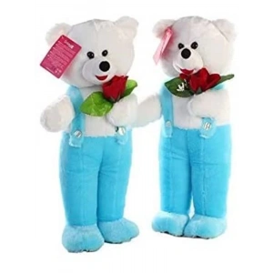 SELAY 1074 ÇİÇEKLİ TULUMLU AYICIK 50 CM