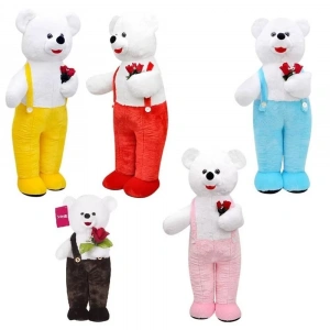 SELAY 1075 ÇİÇEKLİ TULUMLU AYICIK 75 CM