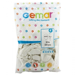 GEMAR G-90-01 İÇ MEKAN BALON BEYAZ RENK KOLİ İÇİ 100 PK