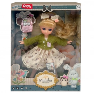 CEREN CTOY-QJ171C KLASİK MODA AKSESUARLI OYUNCAK BEBEK