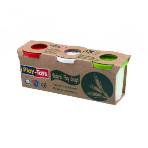 ASYA 42294 PLAYTOYS NATURAL 3X100 GR PLAYDOUGH (48)
