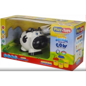 ASYA 4322 PLAYTOYS HAPPY ANIMAL COW DOUGH SET (12)