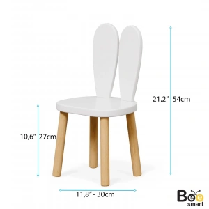 BEE SMART MS-11-1  BEYAZ NATUREL 1 SANDALYELİ MASA SET