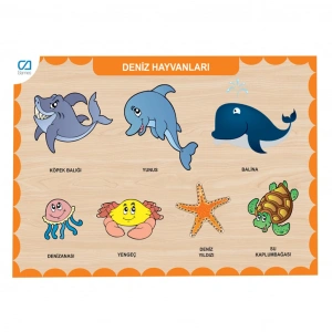 CA CAAHS-3212 CA GAMES AHŞAP DENİZ HAYVANLARI BUL-TAK