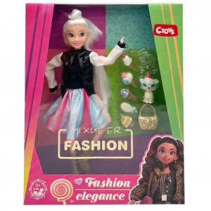 CEREN CTOY-8671-10 MODA AKSESUARLI OYUNCAK BEBEK 11.5 INCH