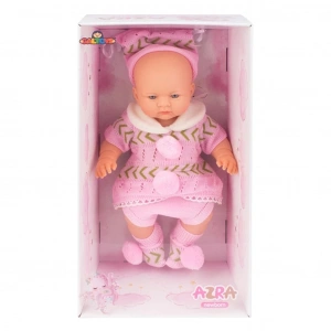 GALTOYS GLT1127-A AZRA NEWBORN PEMBE-Rİ TRİKO ELBİSELİ BEBEK (6)