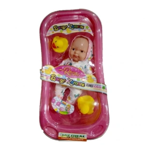 GLOBAL GL100316 ROZA KÜVETLİ BEBEK 34 CM