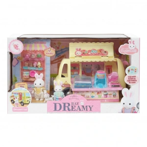 MEGA 010101BIG06622 BAY DREAMY MİNİ TAVŞAN- DONDURMA KARAVANI OYUN SETİ