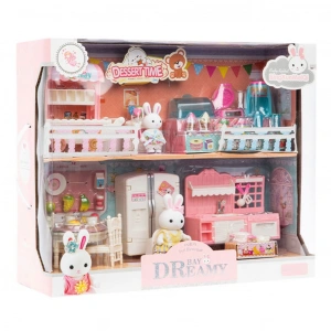 MEGA 010101BIG06626 BAY DREAMY MİNİ TAVŞAN-ÇİFT KATLI MUTFAK OYUN SETİ