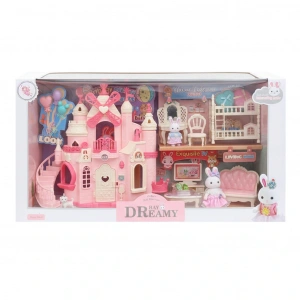 MEGA 010101BIG06689 BAY DREAMY MİNİ TAVŞAN- ŞATO OYUN SETİ