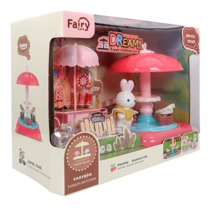 MEGA 150092BIG06655 BAY DREAMY MİNİ TAVŞAN- DÖNER MASA EĞLENCE PARKI