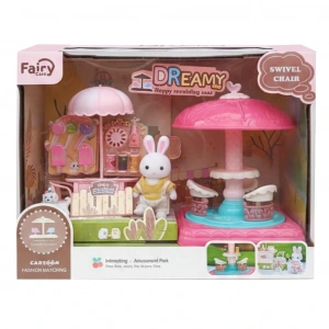 MEGA 150092BIG06655 BAY DREAMY MİNİ TAVŞAN- DÖNER MASA EĞLENCE PARKI