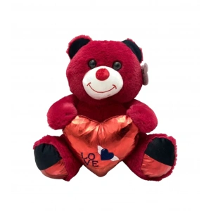 POLLY POL-1048 KIRMIZI PARLAK SERİ AYICIK 45 CM