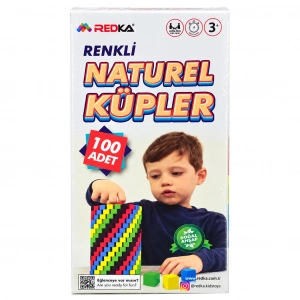 REDKA RD5658 RENKLİ AHŞAP KÜPLER (100 PRAÇA)