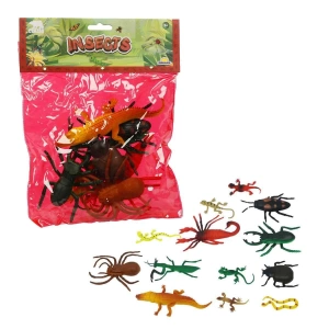 SUNMAN S00000716 FİGÜR SÜRÜNGENLER VE BÖCEKLER BYK.POŞET 13LÜ KRTL (48)