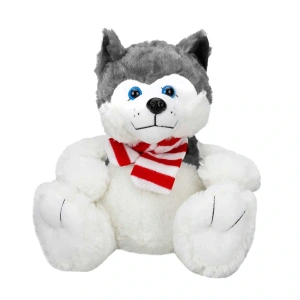 SUNMAN S00001030 SUN-JNH-PFF-SK.PELUŞ KÖPEK OTURAN HUSKY ATKILI 30CM.2R.