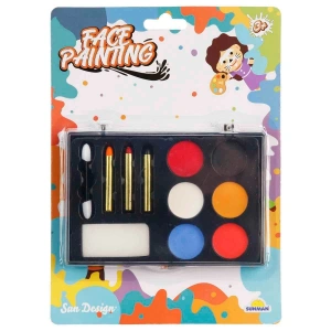 SUNMAN S00002592 SUN-RST-SDN-YÜZ BOYASI 3 KALEMLİ 6 RENKLİ KRTL. (120)