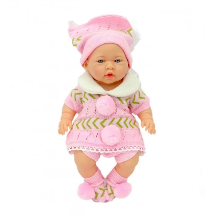 GALTOYS GLT1127 AZRA NEWBORN GRI-YESIL TRIKO ELBISELI (12)