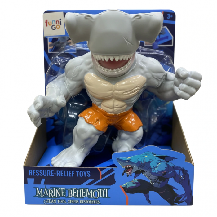 H&O SHARKUN フィギュア KİNDER STRESS RELEIF TOY LARGE SOFT HAMMERHEAD SHARK